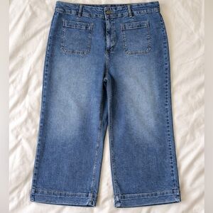 Bagatelle Jeans Women’s Blue Medium Wash High-Rise Cropped Wide Leg Size 22W